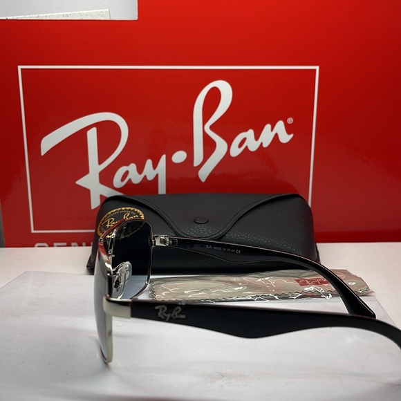 BNIB Rayban double bridge Silver with Gray Gradient Lenses 3438 - Picture 4 of 9